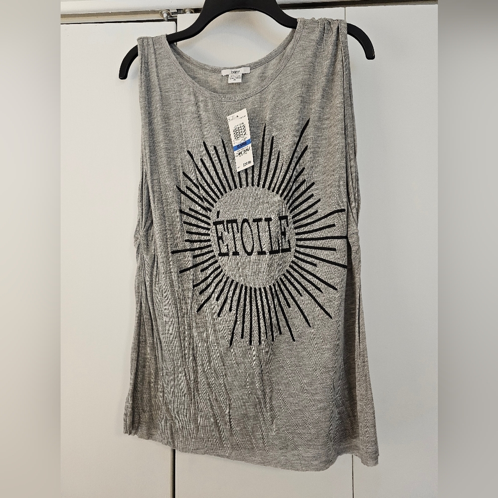 Gray Graphic Tee with Black Design